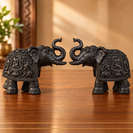 Wooden Black Elephant