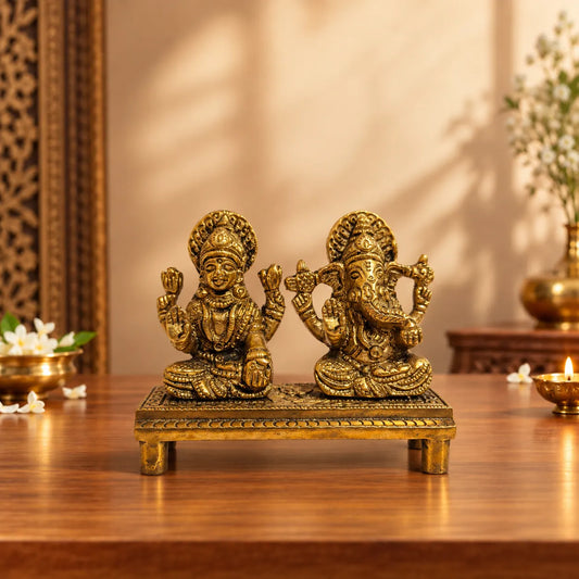 Brass Lakshmi Ganesh