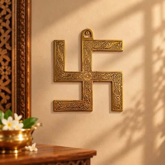 Brass Door Wall Swastik