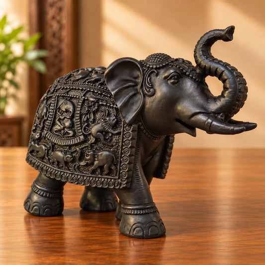 Wooden Black Elephant